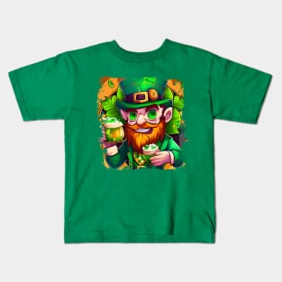 Lucky Leprechaun Beer With Me St. Patrick's Day Kids T-Shirt